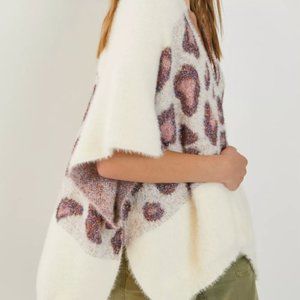 Anthropologie Kenzie Leopard Shimmer Wrap NWOT